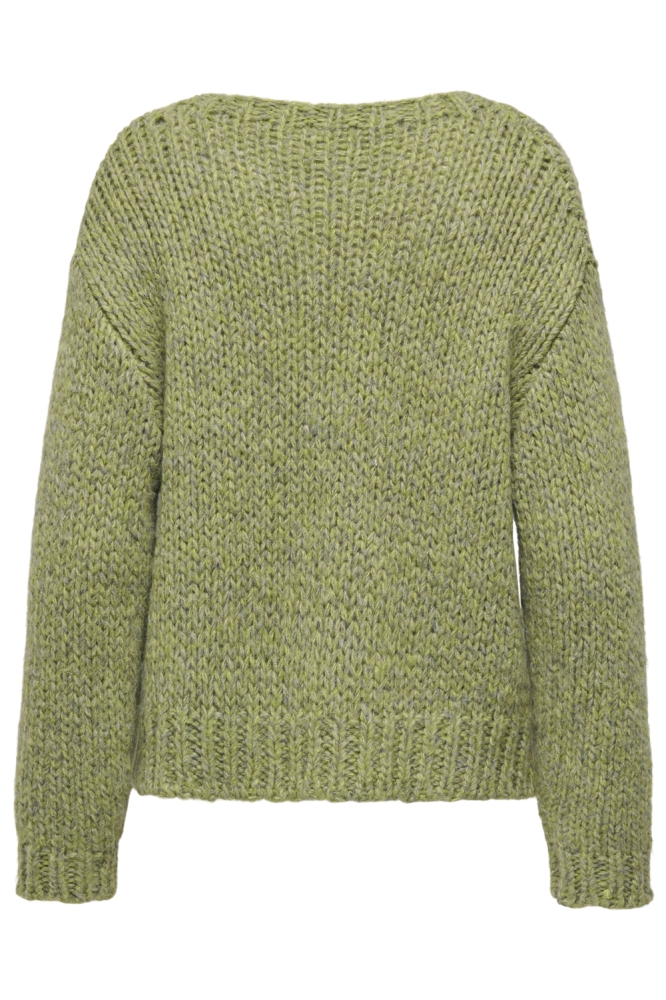 Only groene dames trui | Achteraanzicht