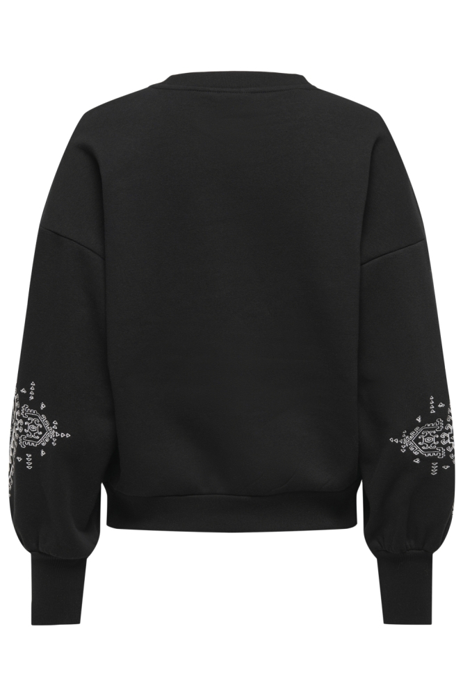Only zwarte dames sweater | Achteraanzicht