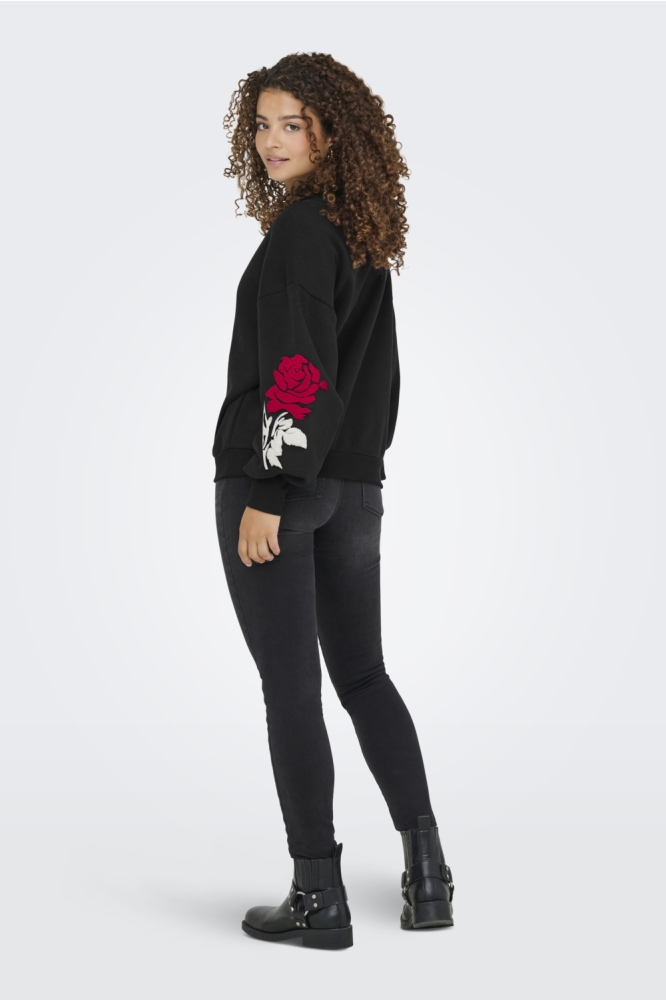 Only zwarte dames sweater | Model