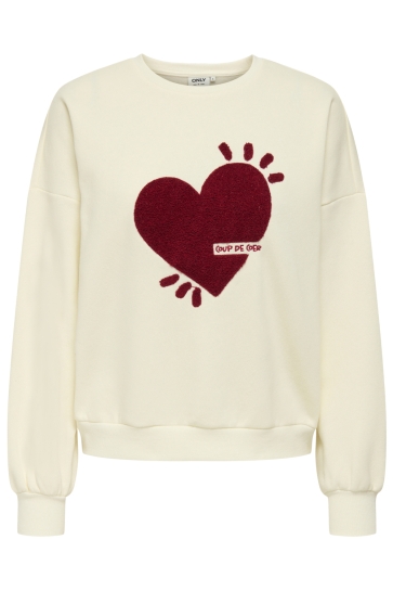 Only ONLTAMMIE L/S PRINT O-NECK SWT 15360318 CLOUD DANCER/COUP