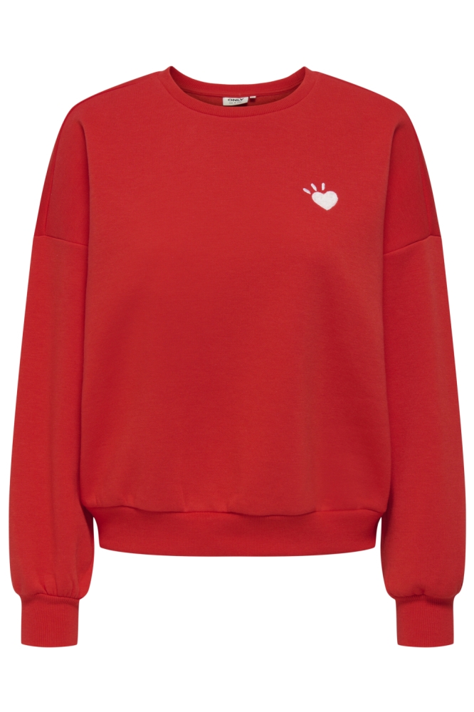 Only rode dames sweater | Vooraanzicht