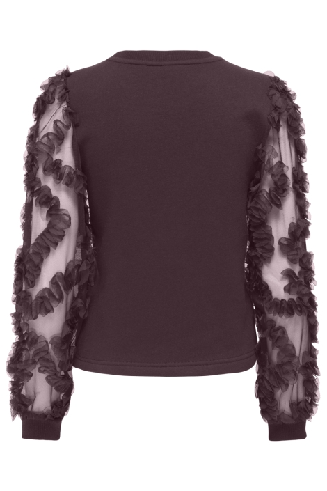 Only bordeaux dames sweater | Achteraanzicht