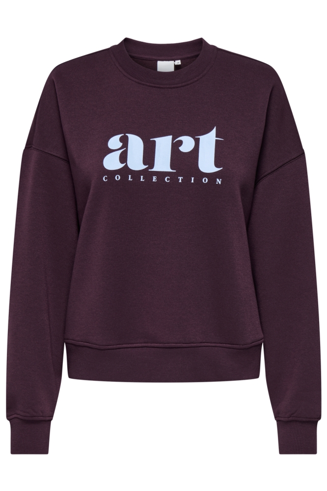 Only bordeaux dames sweater | Vooraanzicht