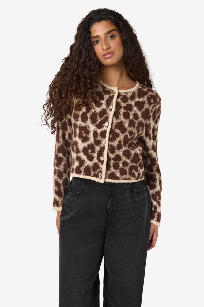 Noisy may camel dames vest | Model vooraanzicht