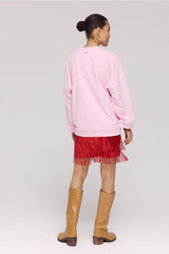 Harper & Yve blauwe dames sweater | Model