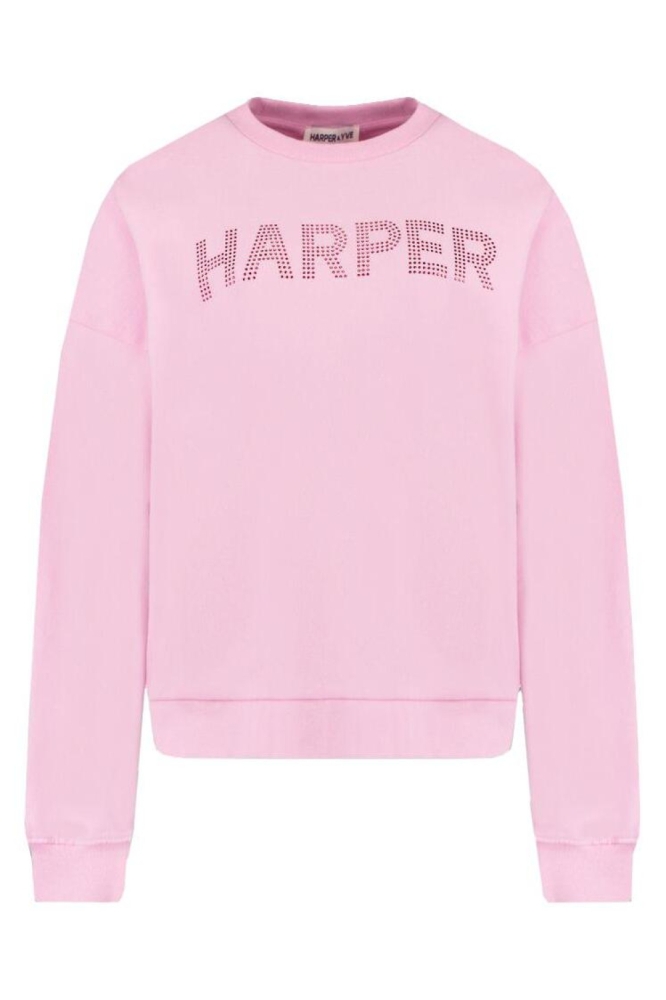 Harper & Yve blauwe dames sweater | Vooraanzicht