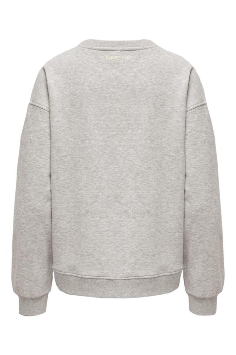 Harper & Yve grijze dames sweater | Achteraanzicht