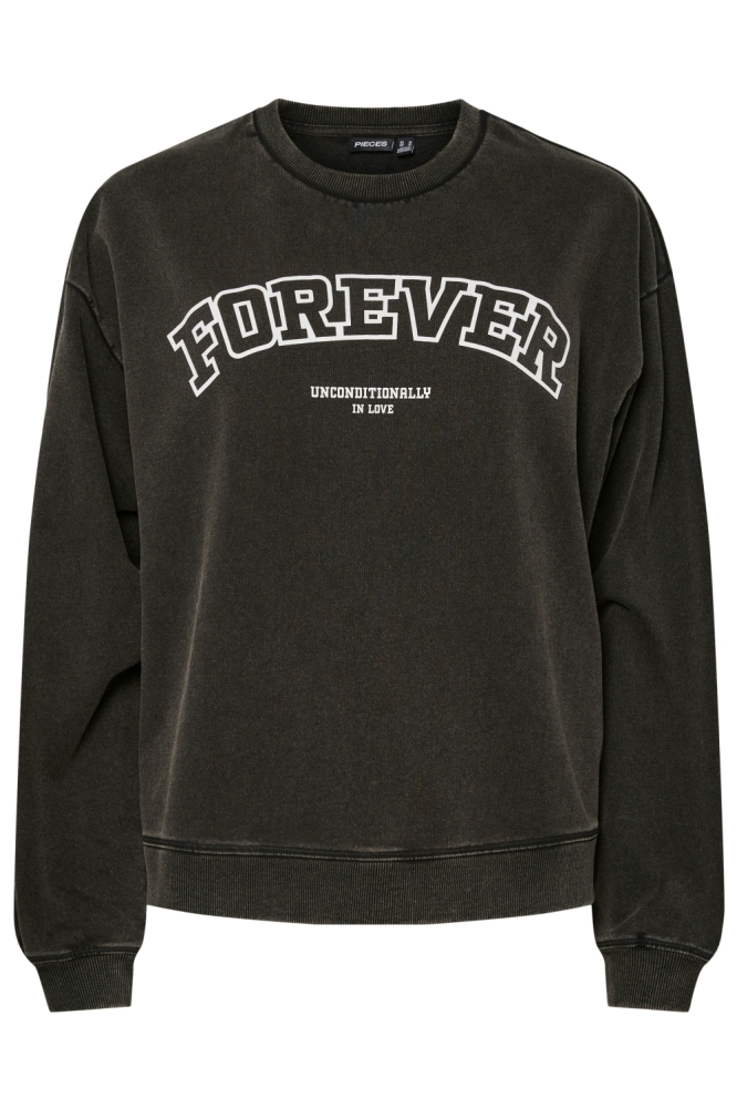 Pieces zwarte dames sweater | Vooraanzicht