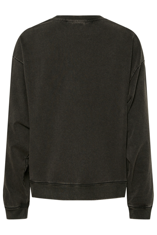 Pieces zwarte dames sweater | Achteraanzicht