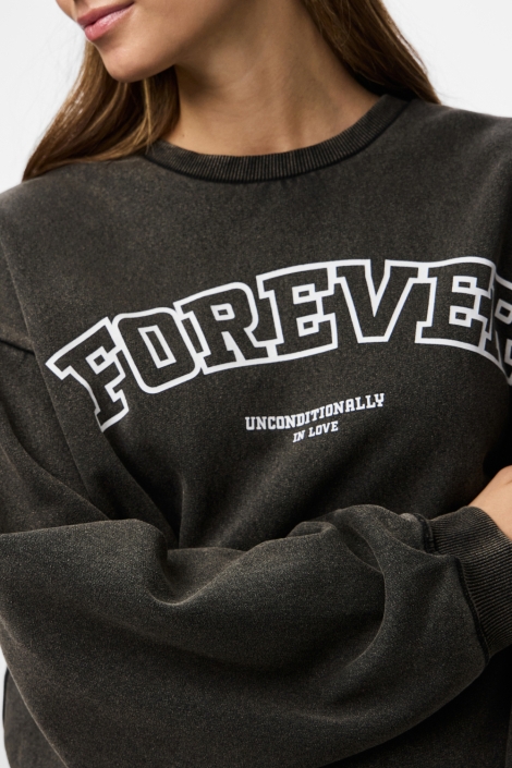 Pieces zwarte dames sweater | Close up