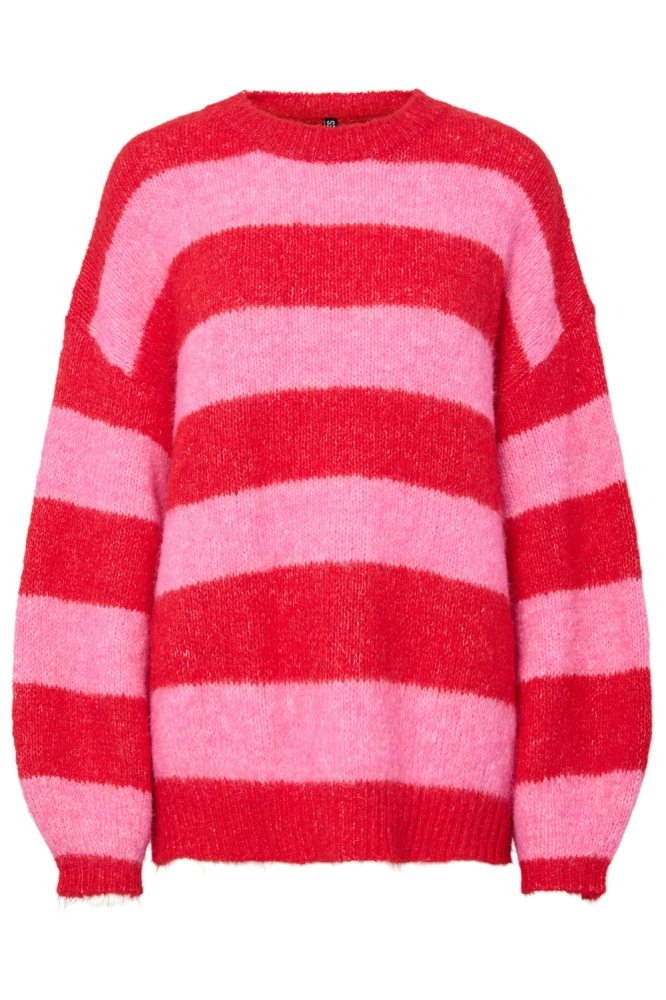 Pieces rode dames trui | Vooraanzicht