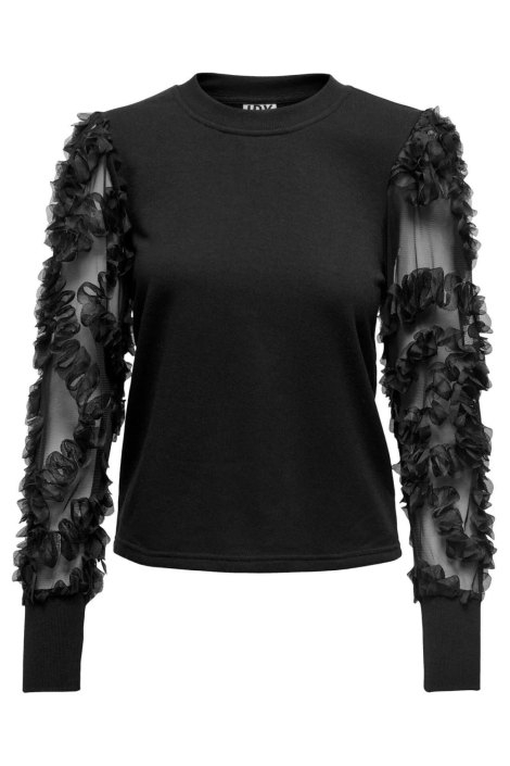 Jacqueline de Yong zwarte dames sweater | Vooraanzicht