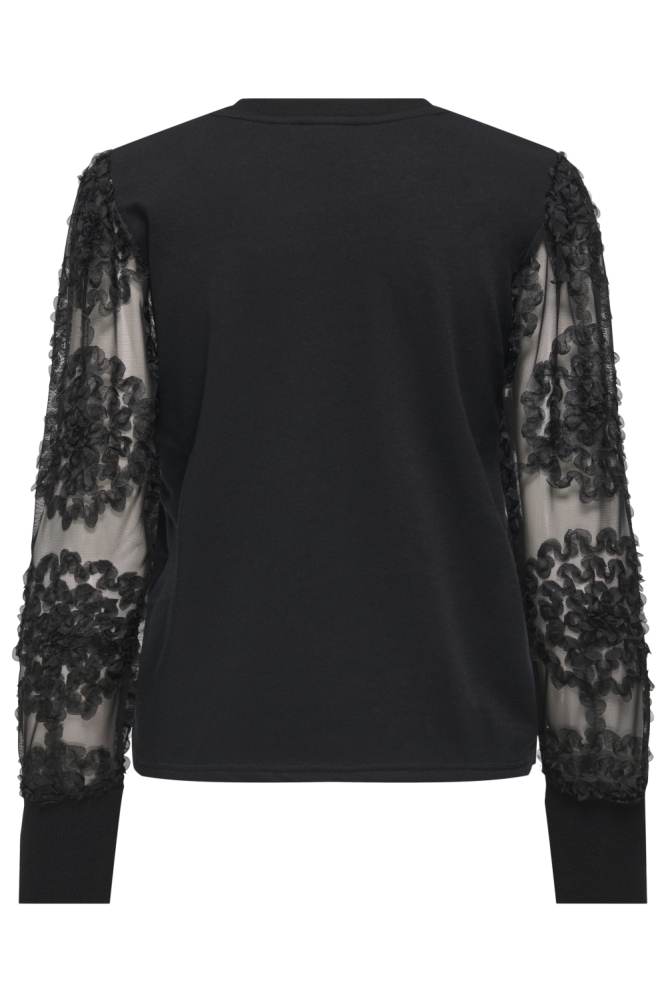 Jacqueline de Yong zwarte dames sweater | Achteraanzicht