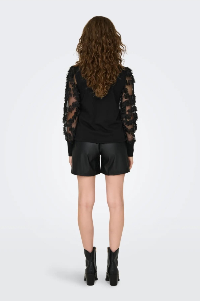 Jacqueline de Yong zwarte dames sweater | Model