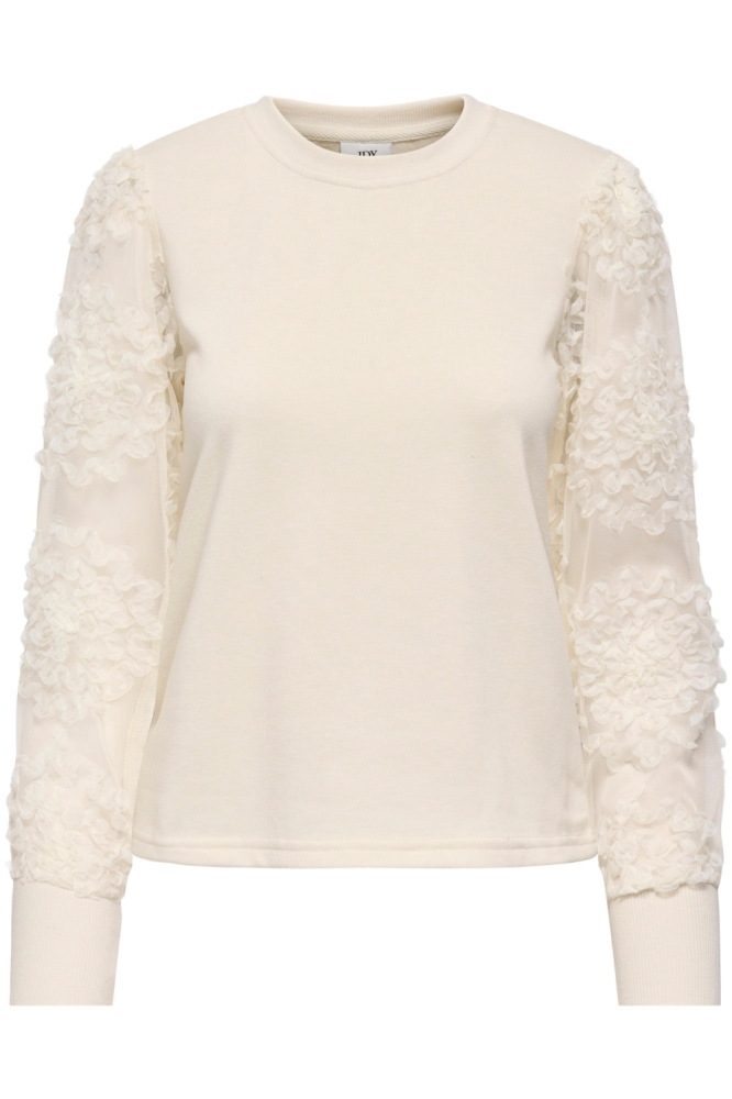 Jacqueline de Yong beige dames sweater | Vooraanzicht