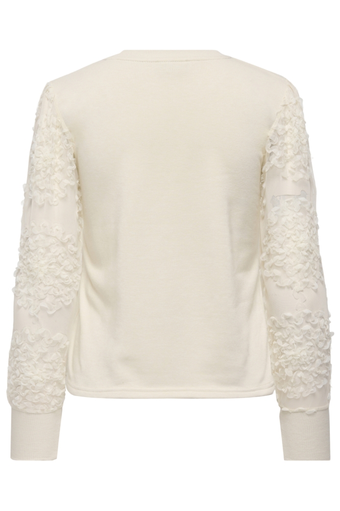 Jacqueline de Yong beige dames sweater | Achteraanzicht