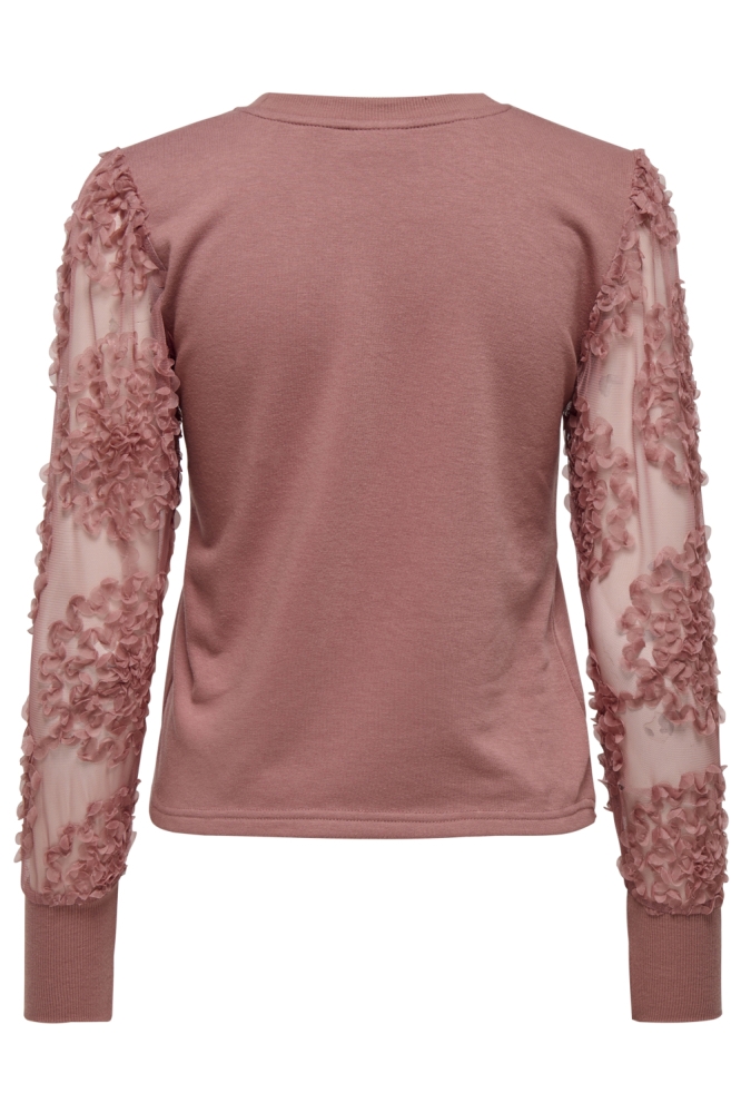 Jacqueline de Yong roze dames sweater | Achteraanzicht