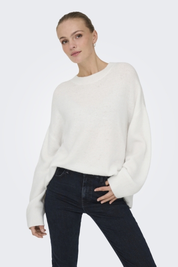 Jacqueline de Yong Trui JDYSONJA L/S O-NECK PULLOVER KNT 15361171 CLOUD DANCER