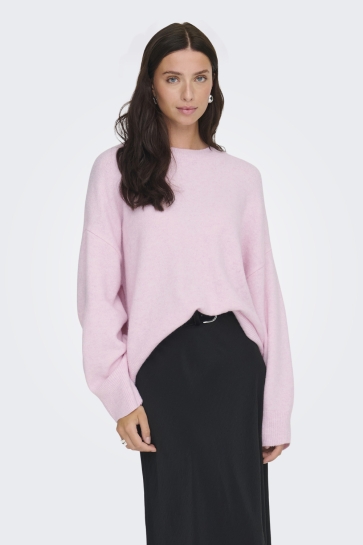 Jacqueline de Yong jdysonja l/s o-neck pullover knt Roze