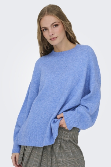 Jacqueline de Yong jdysonja l/s o-neck pullover knt Blauw