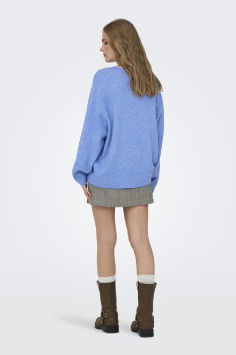 Jacqueline de Yong blauwe dames trui | Model