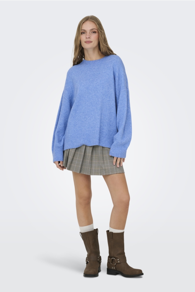 Jacqueline de Yong blauwe dames trui | Model