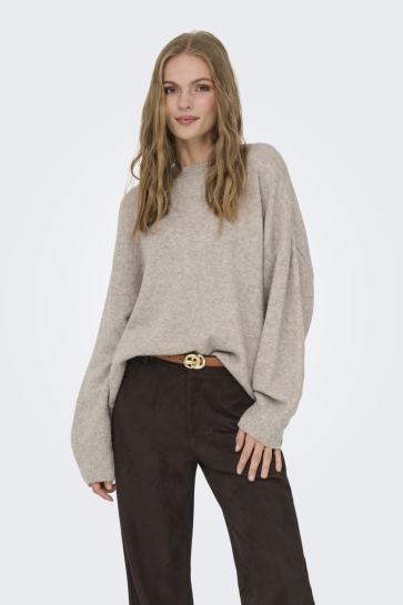 Jacqueline de Yong jdysonja l/s o-neck pullover knt Camel