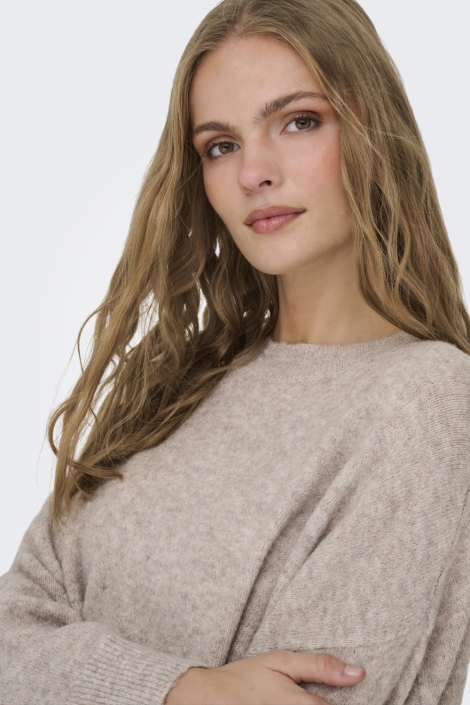 Jacqueline de Yong camel dames trui | Close up