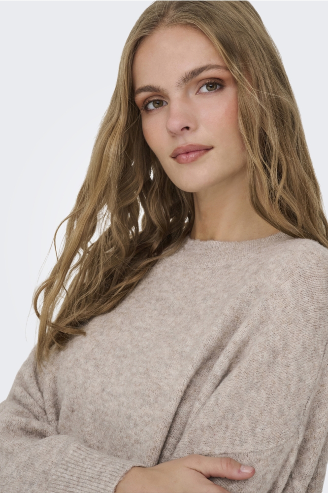 Jacqueline de Yong camel dames trui | Close up