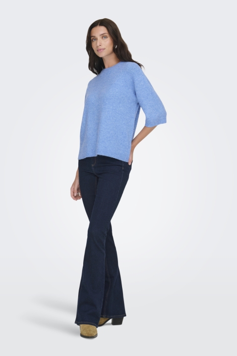 Jacqueline de Yong blauwe dames trui | Model