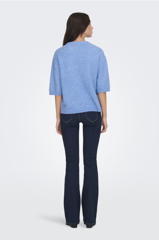 Jacqueline de Yong blauwe dames trui | Model