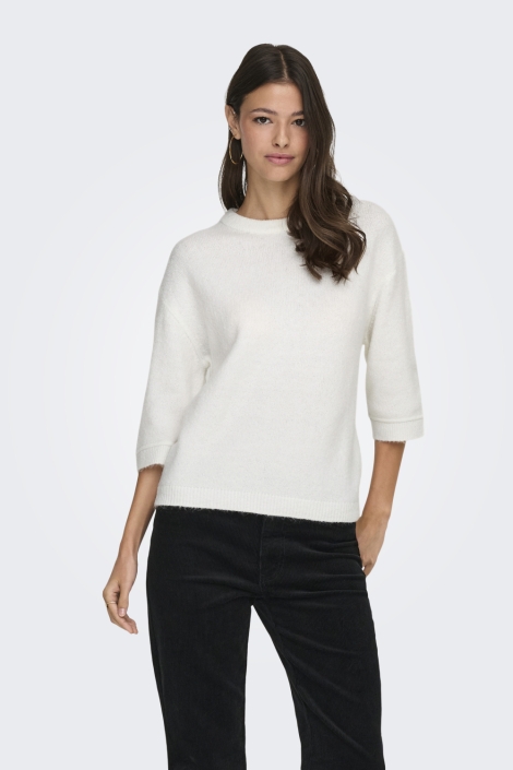 Jacqueline de Yong witte dames trui | Model vooraanzicht