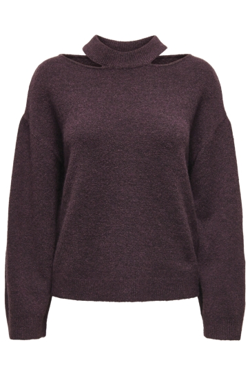 Jacqueline de Yong jdydebbie l/s o-neck cut out pull k Bordeaux