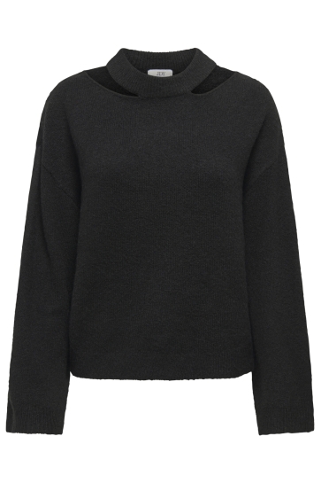 Jacqueline de Yong jdydebbie l/s o-neck cut out pull k Zwart