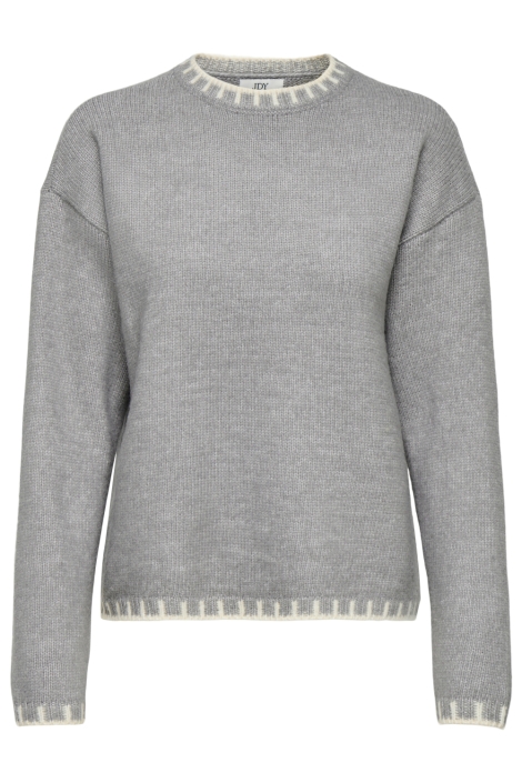Jacqueline de Yong grijze dames trui | Vooraanzicht