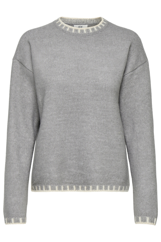 Jacqueline de Yong grijze dames trui | Vooraanzicht