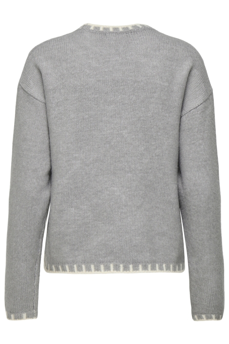 Jacqueline de Yong grijze dames trui | Achteraanzicht