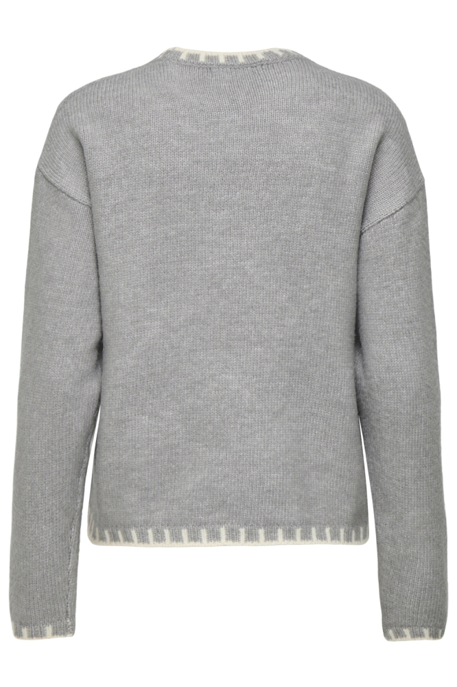 Jacqueline de Yong grijze dames trui | Achteraanzicht