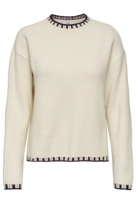 Jacqueline de Yong beige dames trui | Vooraanzicht