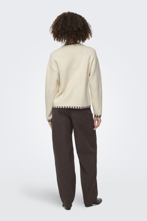 Jacqueline de Yong beige dames trui | Model