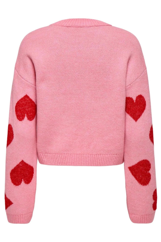 Only roze dames trui | Achteraanzicht