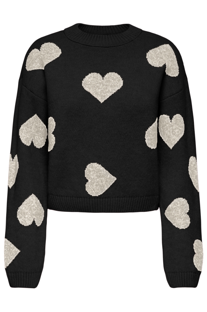 Only zwarte dames trui | Vooraanzicht