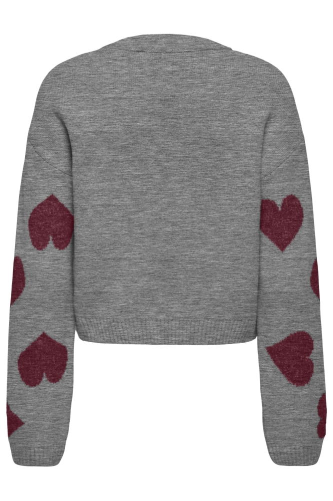 Only grijze dames trui | Achteraanzicht