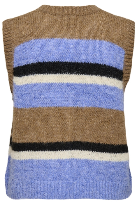 Only bruine dames gilet | Achteraanzicht