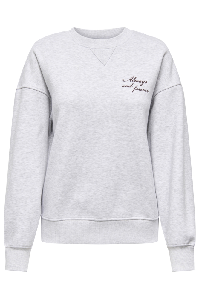 Only grijze dames sweater | Vooraanzicht