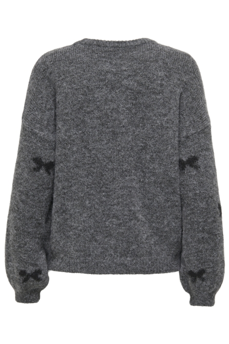 Only grijze dames trui | Achteraanzicht