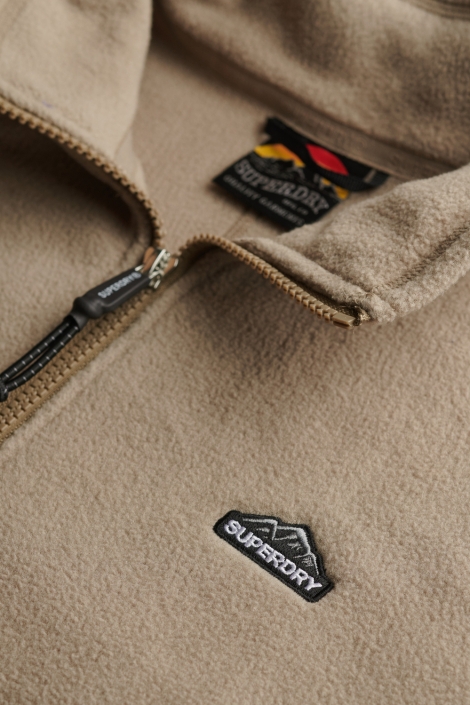 Superdry taupe heren trui | Close up
