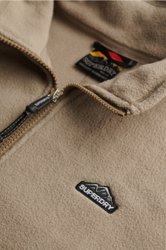 Superdry taupe heren trui | Close up