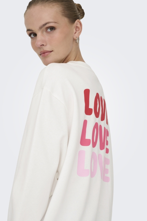 Jacqueline de Yong witte dames sweater | Model zijaanzicht