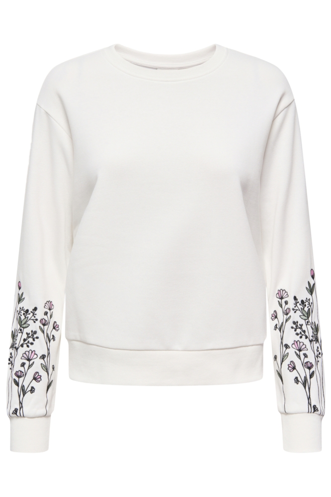 Jacqueline de Yong witte dames sweater | Vooraanzicht